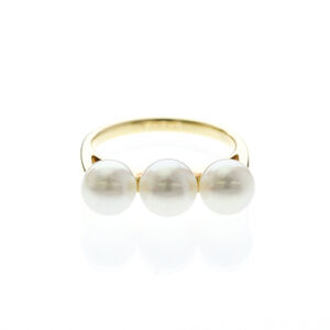Tasaki Balance Era Ring Yellow Gold (18K) Fashion Pearl Band Ring Gold